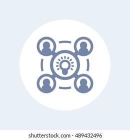 brainstorm icon isolated on white