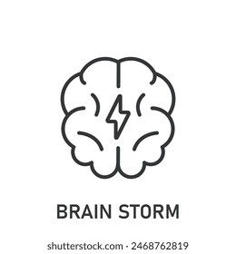 Brainstorm icon. Line single icon on transparent background