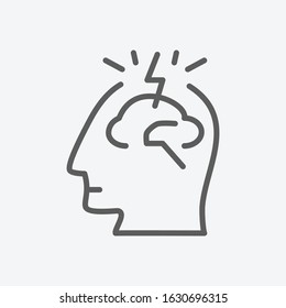 Brainstorm icon line symbol. Isolated vector illustration of icon sign concept for your web site mobile app logo UI design.