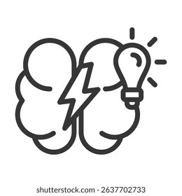 Brainstorm Icon Lineal Style Vector Illustration