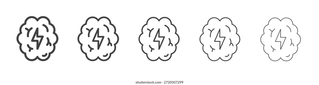 Brainstorm icon in linear strokes concept