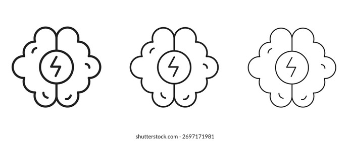 Brainstorm icon linear style sign for mobile concept and web design.