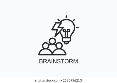 Brainstorm Icon Or Logo Isolated Illustration