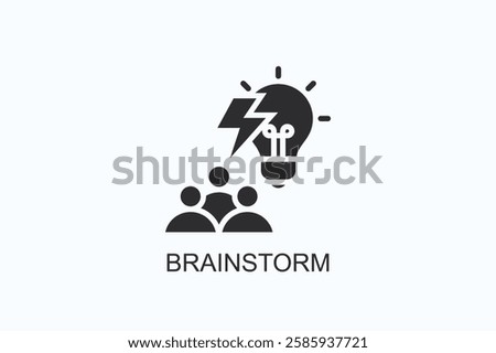 Brainstorm Icon Or Logo Isolated Illustration