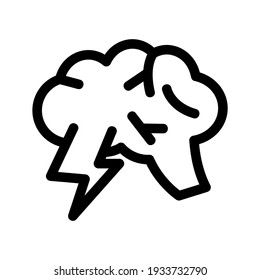 icono de lluvia de ideas o logotipo símbolo de señas aislado ilustración vectorial - iconos vectoriales de estilo negro de alta calidad
