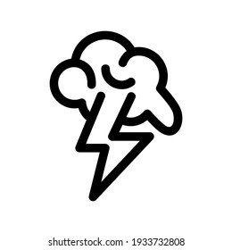 Brainstormsymbol oder Logo einzeln auf Zeichen, Vektorgrafik - hochwertige Vektorsymbole im schwarzen Stil
