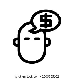 icono de lluvia de ideas o logotipo símbolo de señas aislado ilustración vectorial - iconos vectoriales de estilo negro de alta calidad
