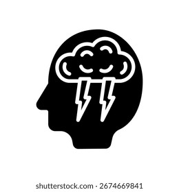 Icono de lluvia de ideas Mini Icono de ilustración. Uso Para El Concepto Moderno, Impresión, Ui, Ux Kit, Web Y Desarrollo De App. Vector Relacionado Con La Oficina, La Educación, El Examen Y Más
