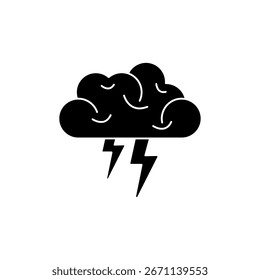 Icono de lluvia de ideas Esquema de trazos editable Dibujo de líneas EPS.