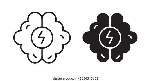 Símbolo de signo de icono de lluvia de ideas y estilo plano para App, Web y diseño digital.