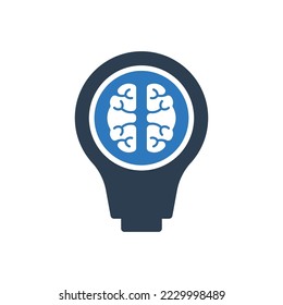 icono de lluvia de ideas Vector de símbolos