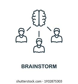 Brainstorm-Symbol. Einfache Illustration aus der Startsammlung. Kreatives Brainstorm-Symbol für Webdesign, Vorlagen, Infografiken und mehr