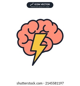 brainstorm icon symbol template for graphic and web design collection logo vector illustration