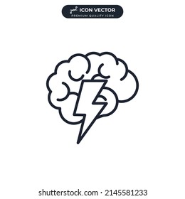 brainstorm icon symbol template for graphic and web design collection logo vector illustration
