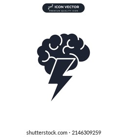 brainstorm icon symbol template for graphic and web design collection logo vector illustration