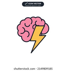 brainstorm icon symbol template for graphic and web design collection logo vector illustration