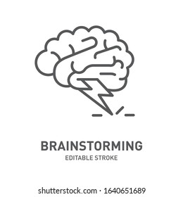 Brainstorm Icon. Symbol for your infographics web site design, logo, app, UI. Editable stroke. Vector illustration, EPS10.