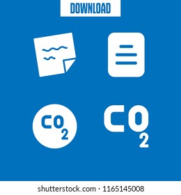 brainstorm icon. This set with co2 and note vector icons for mobile and web