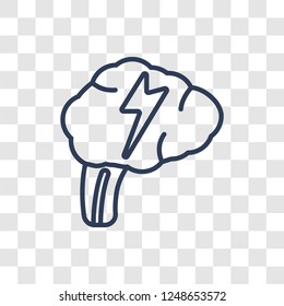 Brainstorm icon. Trendy linear Brainstorm logo concept on transparent background from Startup Strategy and Success collection