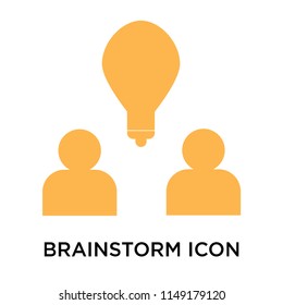 Brainstorm icon vector isolated on white background for your web and mobile app design, Brainstorm logo concept