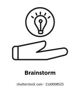 Brainstorm icon vector isolated on white background, Brainstorm transparent sign , sign and symbols in thin linear outline style