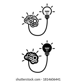 Brainstorm icon vector set. achievement illustration sign collection. creativity symbol.