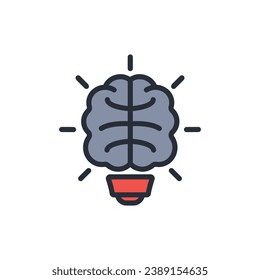 brainstorm icon. vector.Editable stroke.linear style sign for use web design,logo.Symbol illustration.
