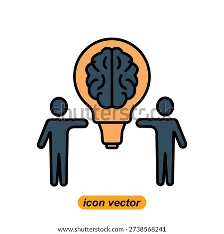 brainstorm icons. Flat illustrations of brainstorm vector icons for the web. Vector illustrations of company icons.
