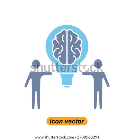 brainstorm icons. Flat illustrations of brainstorm vector icons for the web. Vector illustrations of company icons.