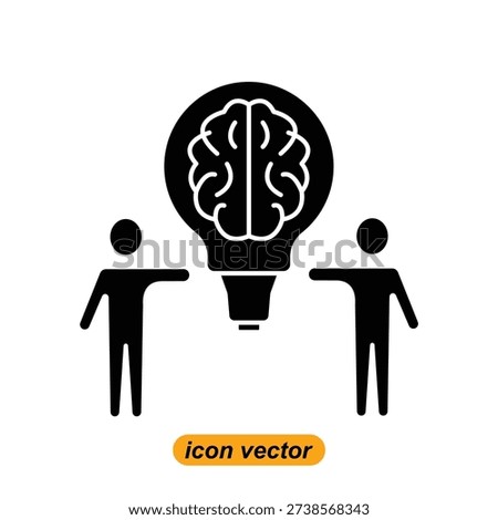 brainstorm icons. Flat illustrations of brainstorm vector icons for the web. Vector illustrations of company icons.