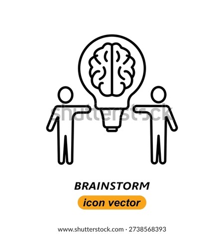 brainstorm icons. Flat illustrations of brainstorm vector icons for the web. Vector illustrations of company icons.