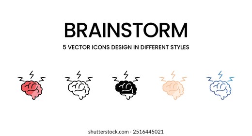 Brainstorm icons set vector stock illustration