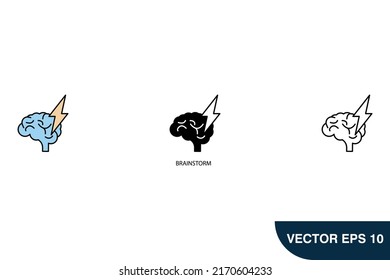 brainstorm icons  symbol vector elements for infographic web