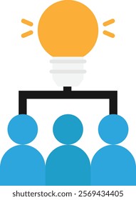 Brainstorm Idea Business Icon Vector Flat Illustrasi 