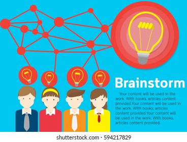 Brainstorm idea Concept Business Teamwork idea bulb light