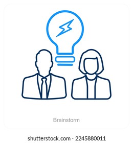 Brainstorm and idea icon concept
