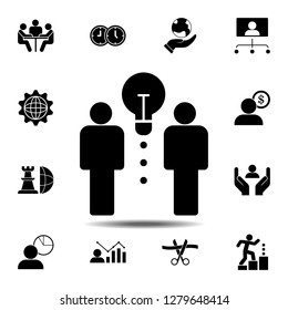 brainstorm, idea icon. Simple glyph vector element of Business global icons set for UI and UX, website or mobile application