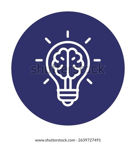 Brainstorm Illuminating mental brilliance. Icon symbol illustration