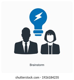 Concepto de icono de lluvia de ideas