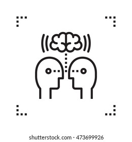 Brainstorm line icon, outline vector logo illustration, linear pictogram isolated on white