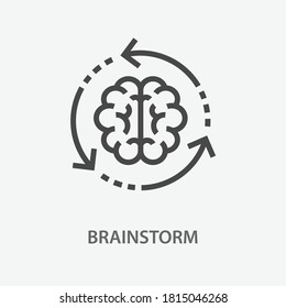 Brainstorm line icon. Vector illustration on white background.