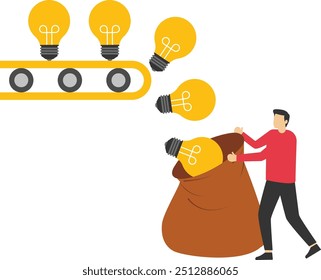 Brainstorm to look for business profits, Vector illustration design