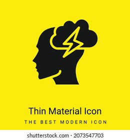 Brainstorm minimal bright yellow material icon