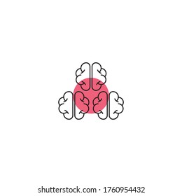 Icono mínimo de tormenta de ideas. Logo de Teamwork