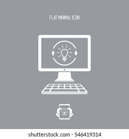 Brainstorm online - Vector icon for computer website or application