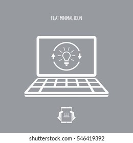 Brainstorm online - Vector icon for computer website or application