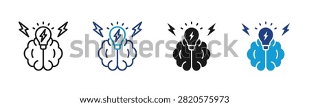 Brainstorm Power Web icon with multiple style collection