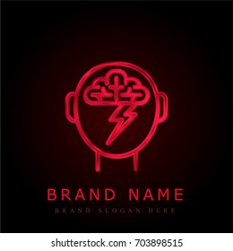 Brainstorm red chromium metallic logo