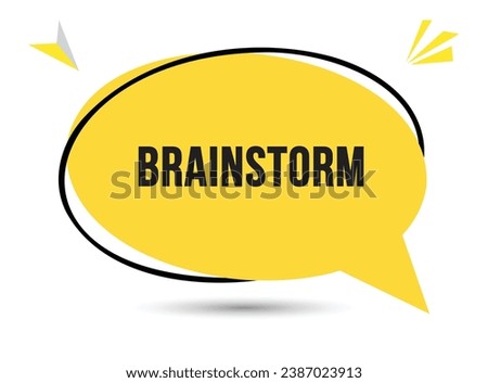 Brainstorm speech bubble text. Hi There on bright color for Sticker, Banner and Poster. vector illustration.