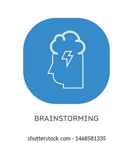 Brainstorm, startup icon Concept. Flat thin line designed vector illustration